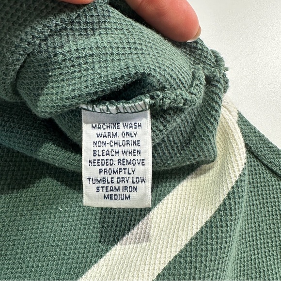 Polo Ralph Lauren mens essential cotton polo classic stripe knit shirt L green - Picture 3 of 8